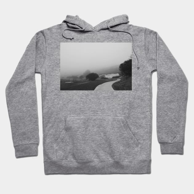 Black and white landscape Hoodie by Simple Wishes Art